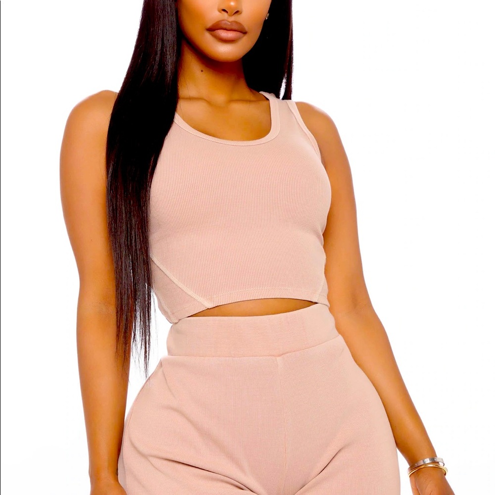 Nova Lounging 2 Piece Ribbed Jogger Set - Mauve